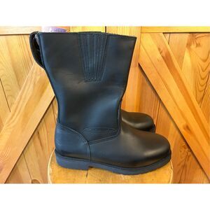 Cruiserworks Black Leather Classic Motorcycle Boots Men's Size 9W NWT